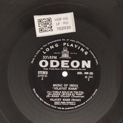 Vilayat Khan - Music of India "Vilayat Khan" (Vinyl)