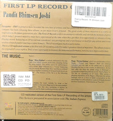 Pandit Bhimsen Joshi - First LP Record (CD)