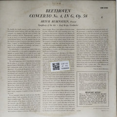 Beethoven, Artur Rubinstein, Josef Krips, Symphony of the Air - Concerto No. 4 (Vinyl)