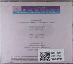 Ali Akbar Khan, L. Subramaniam - Timeless Ali Akbar Khan & L. Subramaniam (CD)