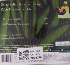 Ustad Sultan Khan, Zakir Hussain - Ustad Sultan Khan - Sarangi, Zakir Hussain - Tabla (CD)