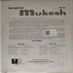 Mukesh - The Best of Mukesh (Vinyl)