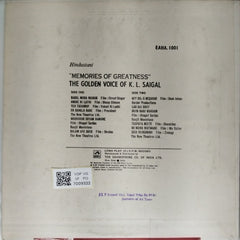 K.L. Saigal - The Golden Voice of K.L. Saigal (Vinyl)