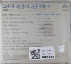 Ustad Amjad Ali Khan - Raga Maru Bihag & Hemanti Vol. 2 (CD)