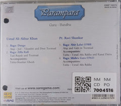 Ustad Ali Akbar Khan, Pt. Ravi Shankar - Parampara: Guru - Bandhu (CD)