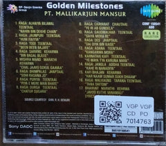 Pt. Mallikarjun Mansur - Golden Milestones (CD)