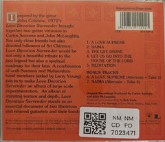 Carlos Santana, Mahavishnu John McLaughlin - Love Devotion Surrender (CD)