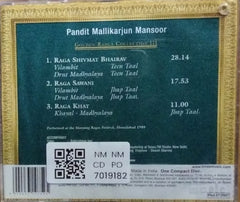 Pandit Mallikarjun Mansoor - Raga Shivmat Bhairav (CD)