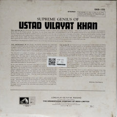 Ustad Vilayat Khan - The Supreme Genius of Ustad Vilayat Khan (Vinyl)