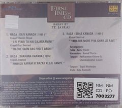 Pt. Jasraj - First Time on CD (CD)
