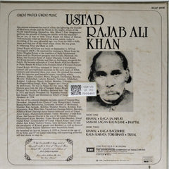 Ustad Rajab Ali Khan - Raga Jaunpuri, Raga Bageshree (Vinyl)