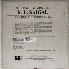 K. L. Saigal - Greatest Love Songs of K. L. Saigal (Vinyl)