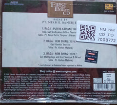 Pt. Nikhil Banerjee - First Time on CD (CD)