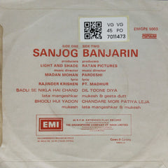 Madan Mohan, Pardeshi - Sanjog, Banjarin (45-RPM)