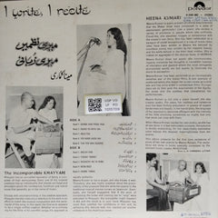 Meena Kumari, Khayyam - I Write, I Recite (Vinyl)