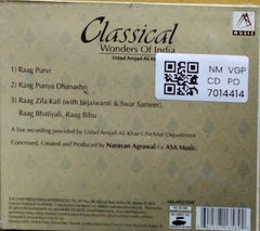 Ustad Amjad Ali Khan - Classical Wonders Of India: Unheard Raagas (CD)