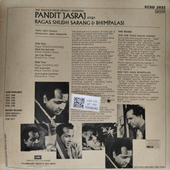 Pandit Jasraj - Ragas Shudh Sarang & Bhimpalasi (Vinyl)