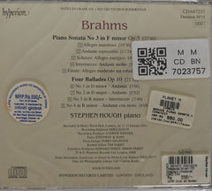 Stephen Hough - Brahms: Sonata in F minor Op. 5, Four Ballades Op. 10 (CD)