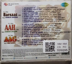 Shankar Jaikishan, Ram Ganguli - Barsaat / Aah / Aag (CD)