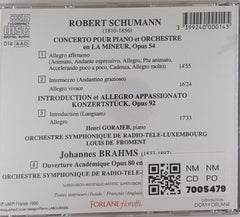 Robert Schumann, Johannes Brahms, Henri Goraieb, Orchestre Symphonique de Radio Télé Luxembourg - Concerto pour Piano / Ouverture Académique (CD)