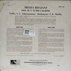 M. S. Subbulakshmi - Meera Bhajans (Vinyl)