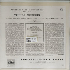 Yehudi Menuhin - Paganini Violin Concertos Nos. 1 & 2 (Vinyl)