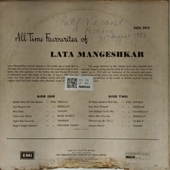 Lata Mangeshkar - All Time Favourites of Lata Mangeshkar (Vinyl)