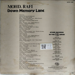Mohd. Rafi - Down Memory Lane (Vinyl)