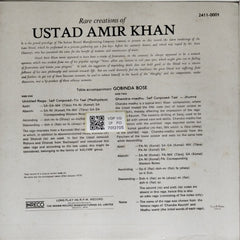 Ustad Amir Khan - Rare Creations of Ustad Amir Khan (Vinyl)