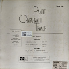 Pandit Omkarnath Thakur - Raga Todi, Raga Malkauns (Vinyl)