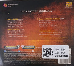 Pt. Rasiklal Andharia - Raga Reflections (CD)
