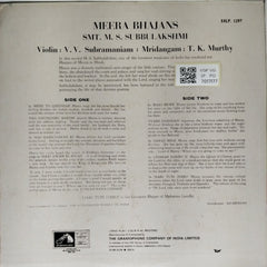 M. S. Subbulakshmi - Meera Bhajans (Vinyl)