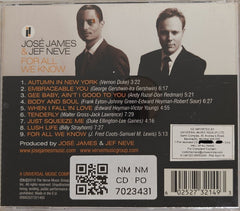 José James, Jef Neve - For All We Know (CD)