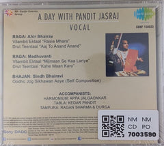 Pandit Jasraj - A Day With Pandit Jasraj - Vocal (CD)