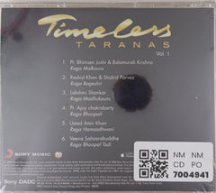 Pt. Bhimsen Joshi, Balamurali Krishna, Ustad Rashid Khan, Ustad Shahid Parvez, Pt. Ajoy Chakrabarty, Ustad Amir Khan, Lakshmi Shankar, Veena Sahasrabuddhe - Timeless Taranas Vol. 1 (CD)