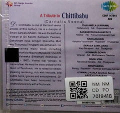 Chitti Babu - A Tribute to Chitti Babu (Carnatic Veena) (CD)