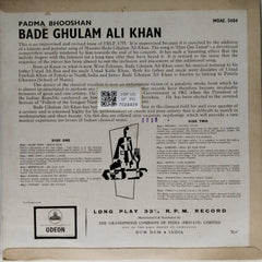 Bade Ghulam Ali Khan - Padma Bhooshan Bade Ghulam Ali Khan (Vinyl)