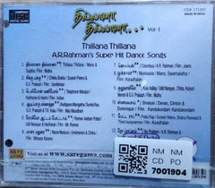 A.R. Rahman - Thillana Thillana: A.R. Rahman's Super Hit Dance Songs Vol-1 (CD)