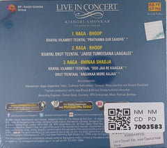 Kishori Amonkar - Live in Concert (CD)