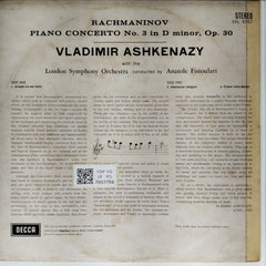 Vladimir Ashkenazy, London Symphony Orchestra, Anatole Fistoulari - Rachmaninov 3rd Piano Concerto (Vinyl)
