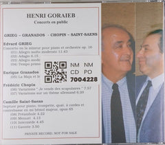 Henri Goraieb - Concerts en public (CD)