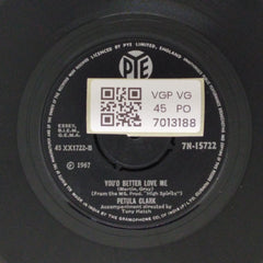 Petula Clark - Downtown / You'd Better Love Me (45-RPM)