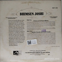 Bhimsen Joshi - Raga - Chhaya and Chhaya-Malhar / Raga - Darbari-Kanada and Suha-Kanada (Vinyl)