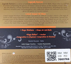 Ustad Amjad Ali Khan - Legends Forever: Raga Shahana, Raga Bahar (CD)