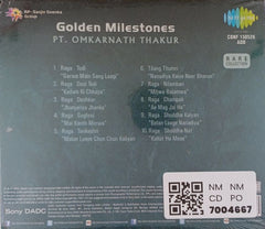 Pt. Omkarnath Thakur - Golden Milestones (CD)