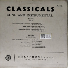 Bade Gulam Ali Khan, Begum Akhtar, Vishma Deva Chatterjee, Ustad Alauddin Khan, Prof. Enayet Khan, Ustad Vilayet Khan - Classicals (Vinyl)