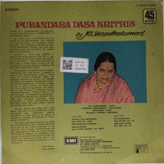 M.L. Vasanthakumari - Purandaradasa Krithis (Vinyl)