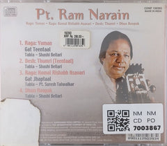 Pt. Ram Narain - Raga: Yaman, Raga: Komal Rishabh Asavari, Desh: Thumri, Dhun Roopak (CD)