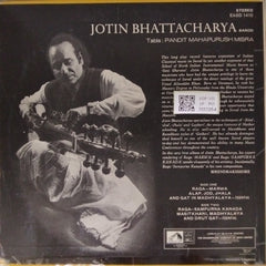 Jotin Bhattacharya - Raga - Marwa, Raga - Sampurna Kanada (Vinyl)