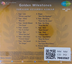 Surashri Kesarbai Kerkar - Golden Milestones (CD)